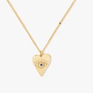 Kate Spade NWOT Wishes Evil Eye Heart Pendant
